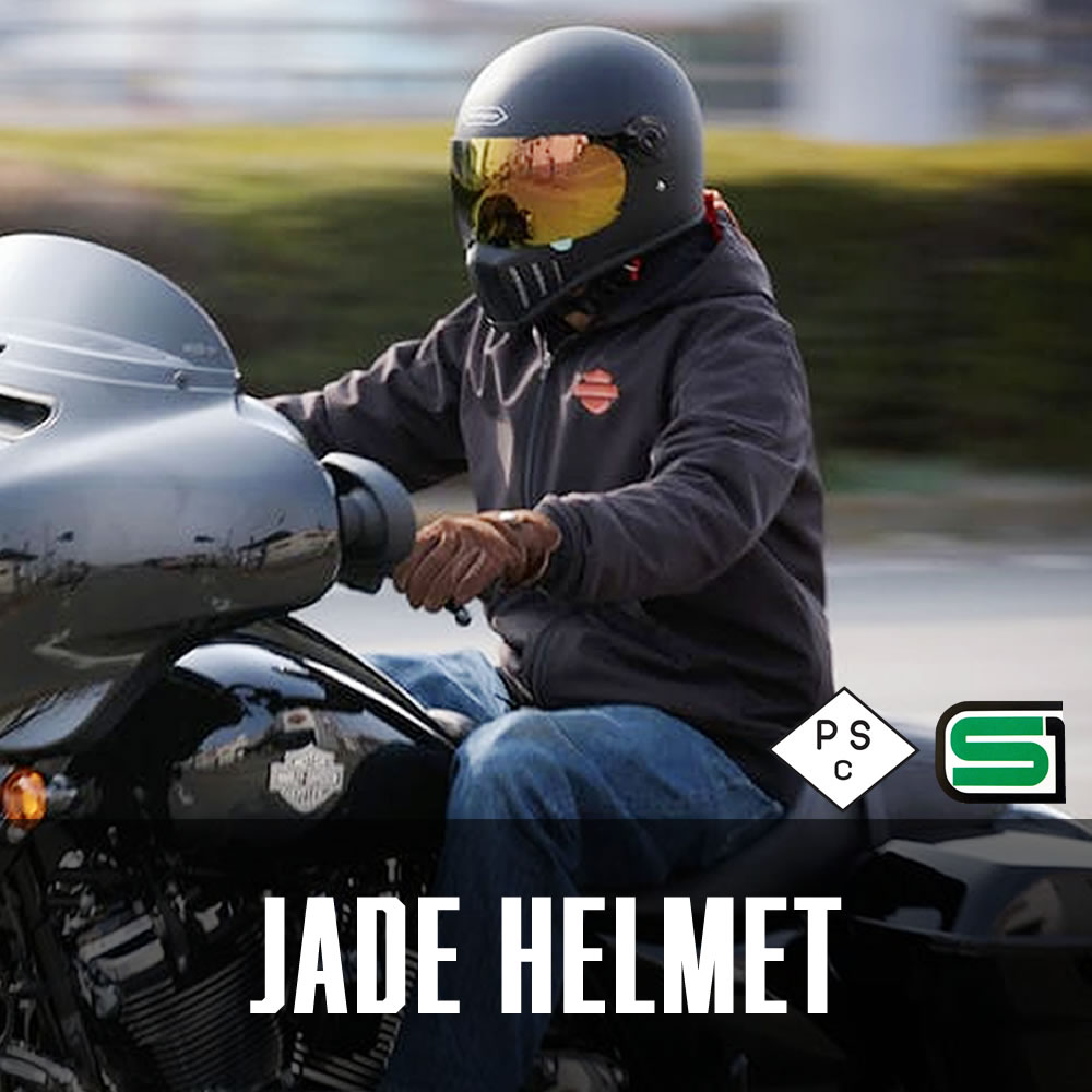 フルフェイス へルメット バイク ビンテージ マットブラック メンズ レディース S～XL HORIZON HELMETS JADE 父の日母の日