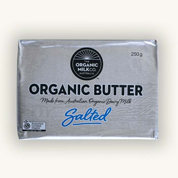 オーガニック グラスフェッドバター 有機 JAS 最安挑戦！ 冷蔵 有塩 オーストラリア産 250g 牧草牛 殺虫剤不使用 ホルモン剤不使用  抗生物質不使用 安全 化学物質不使用 100%