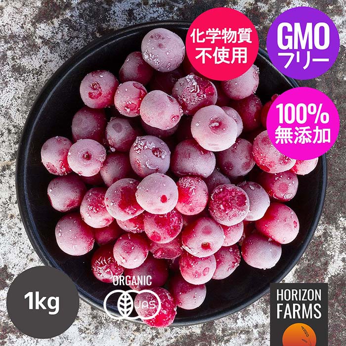 有機　JAS　オーガニック　砂糖不使用　サワーチェリー　サクランボ　フルーツ　冷凍　化学物質不使用　1kg　トルコ産　スムージー