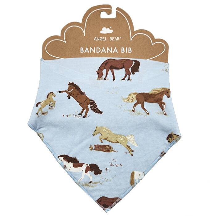 楽天市場】ウマ柄ベビースタイ 無撚糸・柔らかガーゼ フラッフィー