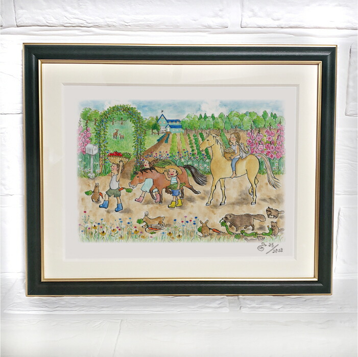 楽天市場】水沢潔複製画 【ラブとルーク】 : 馬グッズのホースシュー