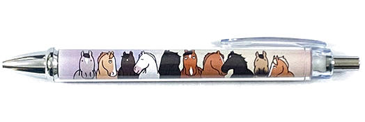 楽天市場 おがわじゅりの馬イラスト ボールペン 十頭十色 それぞれの個性が光るイラスト 馬グッズのホースシュー