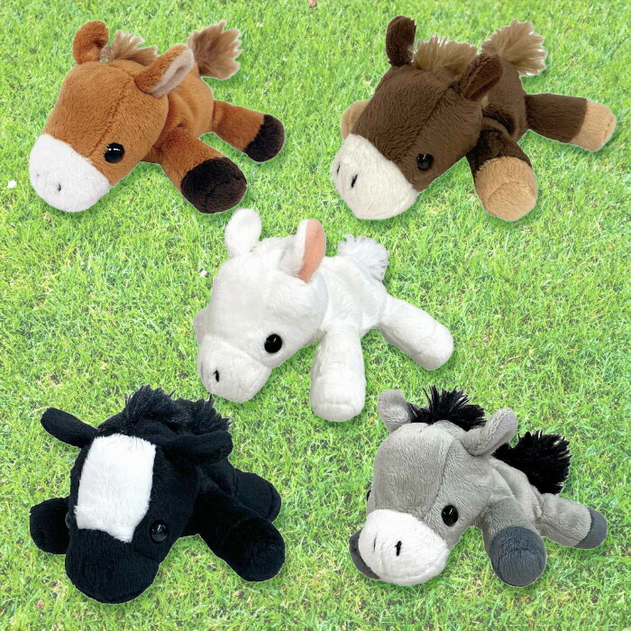 楽天市場】馬のぬいぐるみ まきばちゃん・芦毛・Mサイズ牧場ちゃん