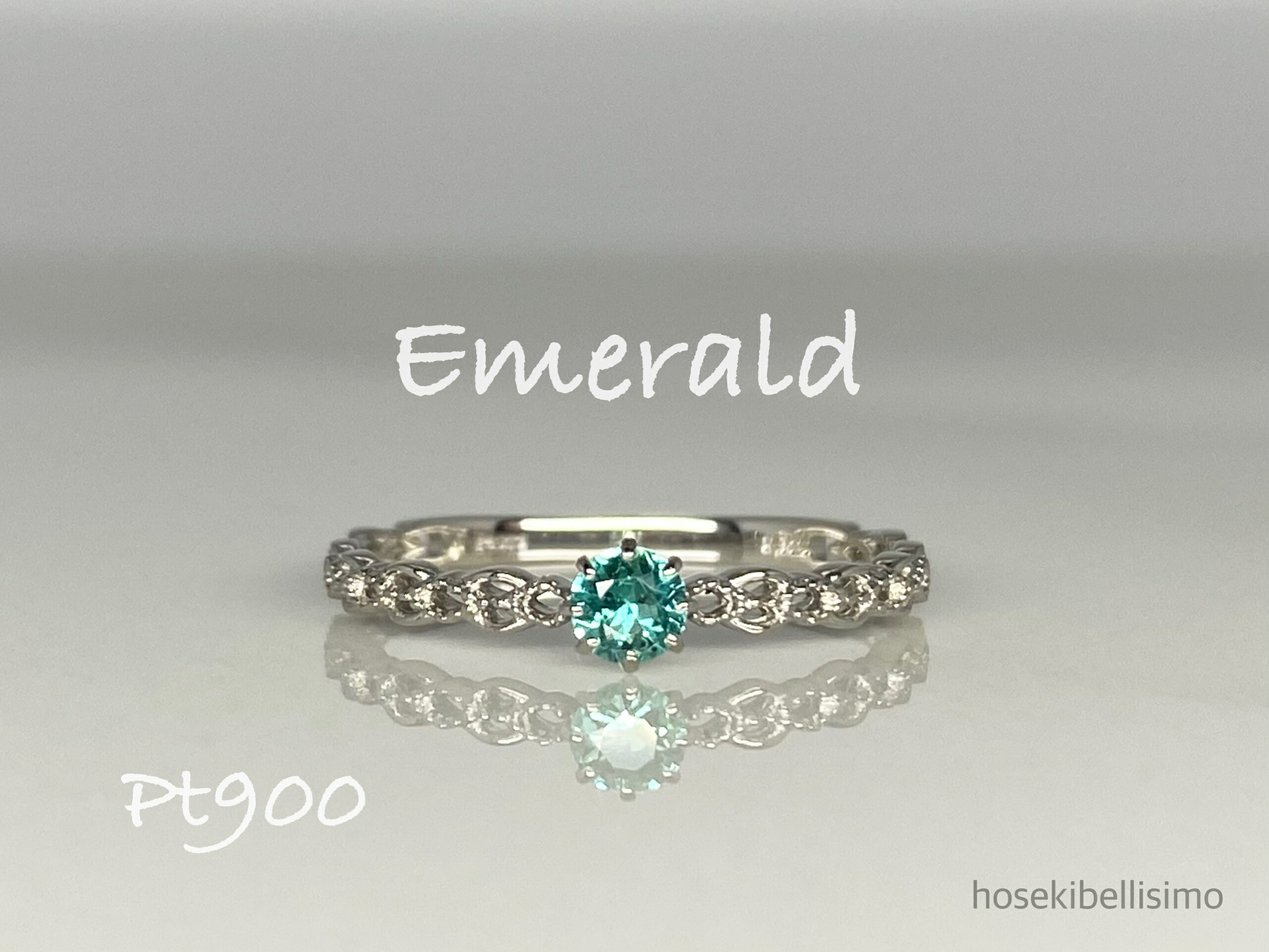 楽天市場】K10ホワイトゴールドエメラルドリング : ジュエリーツツミ