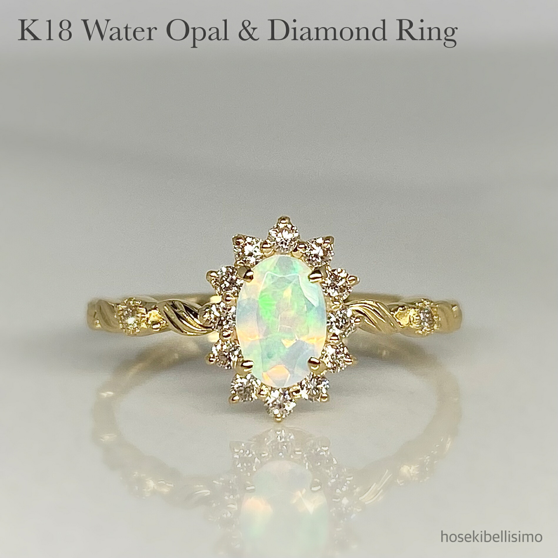 !白出品!18金ウォーターオパールリング 楽天市場】【大感謝祭中P10倍!12/19 20:00~】【受注生産】 K18