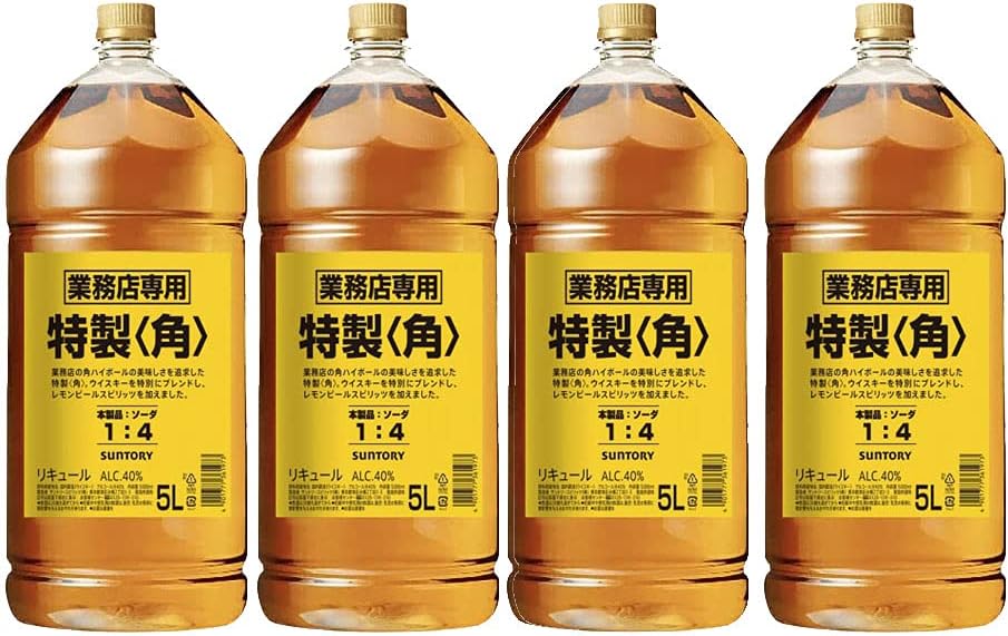 サントリー 角瓶 特製 角 業務店専用 ペットボトル 40度 5000ml×4本 ケース販売|HOSHIGULF 店