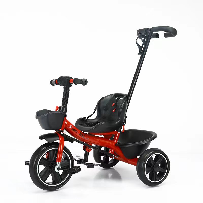 【ポイント8倍】 子供用三輪車 三輪車 かじとり 幼児用 手押し ガード付き おもちゃ シンプル 軽量 乗用玩具 子供 乗り物 2歳-7歳 誕生日プレゼント クリスマスプレゼント
