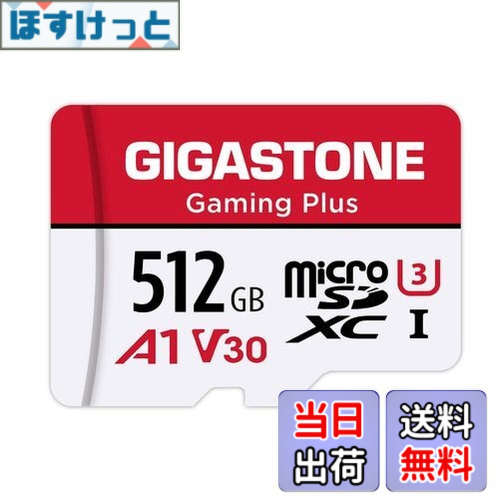 【貨物輸送無料】GIGASTONE マイクロsd歌留多 512GB Nintendo Switch動くこと突き止める済 100MB/S 弾丸道路, Full 固定ディスク \u0026 4K UHD画像, UHS-I A1 V30 U3 C10 国内置き目品