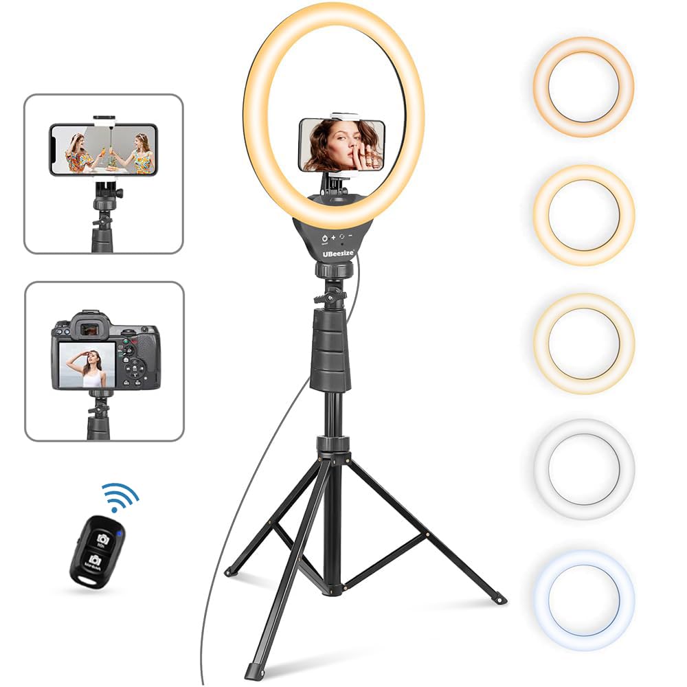 楽天市場】UBeesize 12インチLEDリングライト 158cm三脚付き