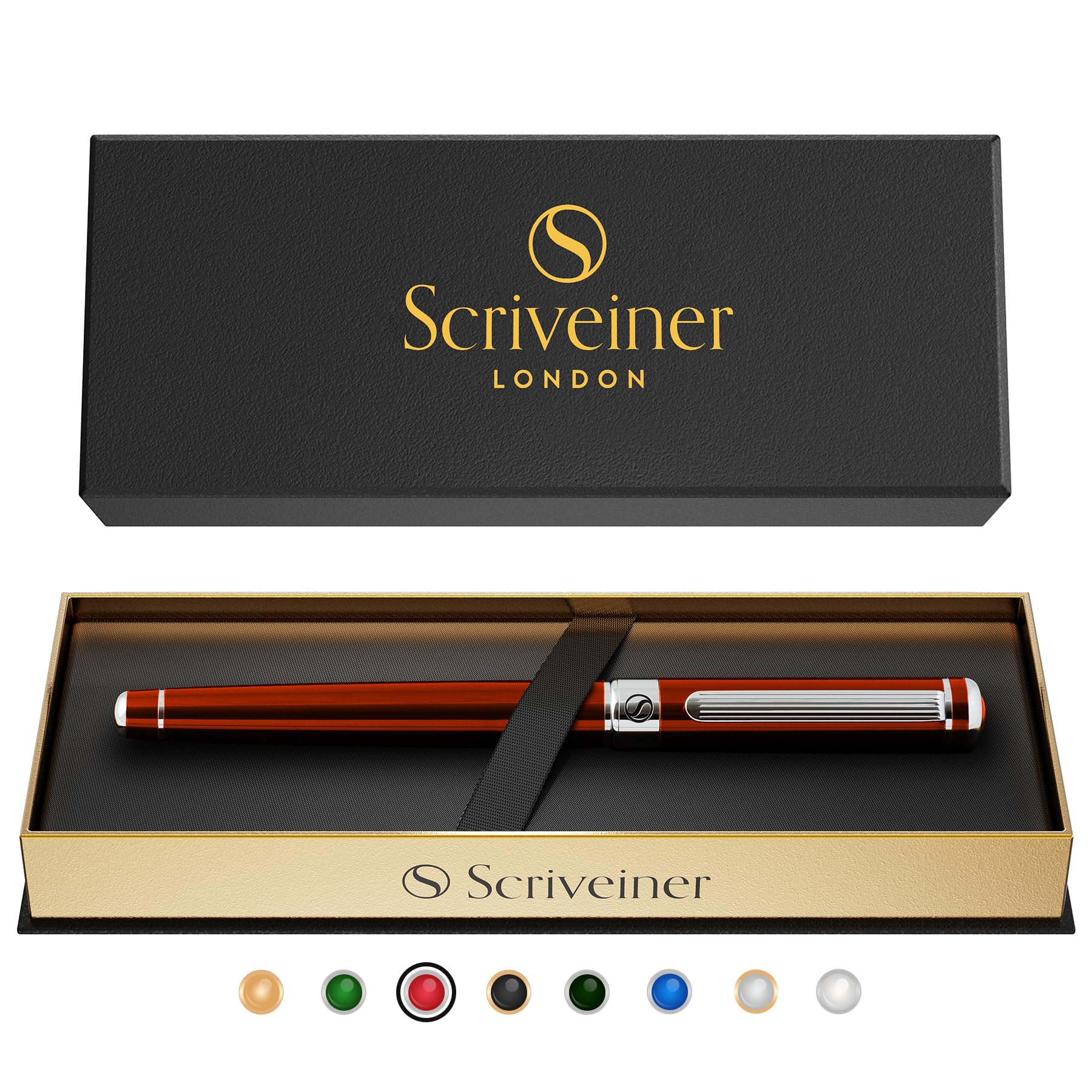 楽天市場】Scriveiner ローラーボールペン 最高級 クローム