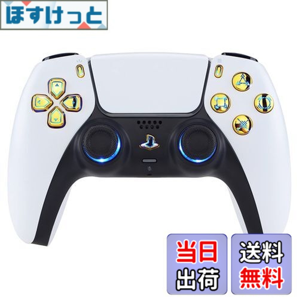 【送料無料】eXtremeRate ps5コントローラー（BDM-010&BDM-020）に対応用マルチカラー発光D-padサムスティックシェアオプション、プレステ5コントローラー用ホームフェイスボタン、 ps5コントローラー光るDTF ledキット、七つの色と九つのモードがあり、コントローラーは含ま