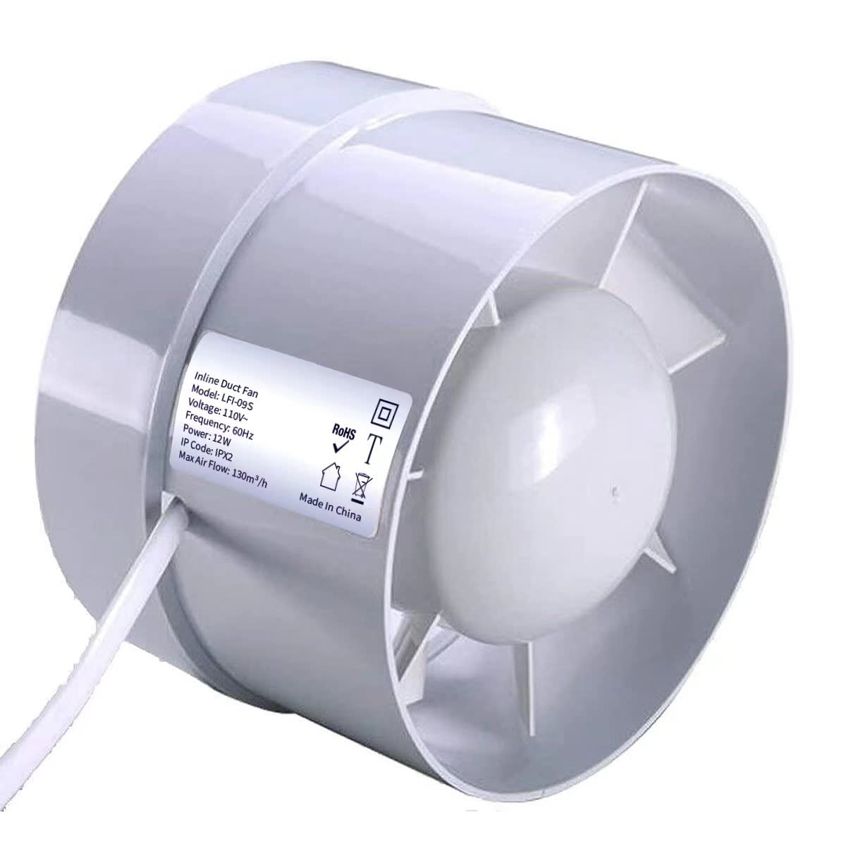 【未使用品】BOOSTER FAN 8 ダクトファン Amazon.com: Hon&Guan 8 Inch Inline Booster Duct Fan with