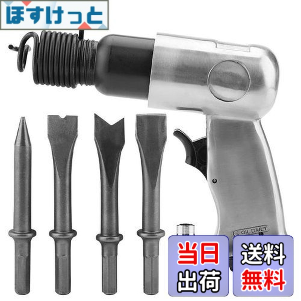 【送料無料】Sixrun エアーハンマーキット エアーハンマー 強力スプリング チゼル4種類付属 小型・軽量タイプ 握りやすいグリップ