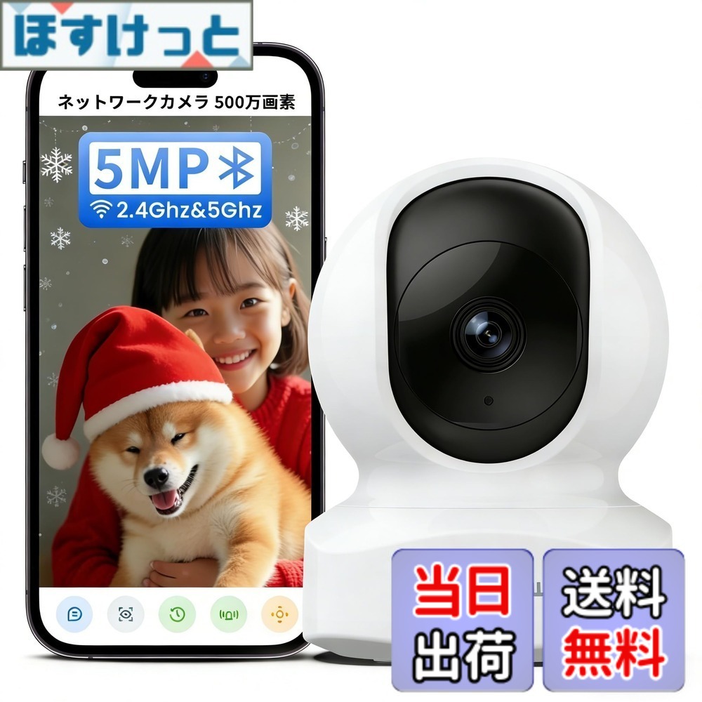 【送料無料】Wansview 色：5MP白・常時録画、サイズ：A.見守りカメラ