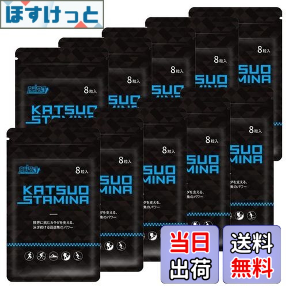 【貨物輸送無料】【１０袋書き割り】KATSUO STAMINA カツサプ 1袋(8粒入)