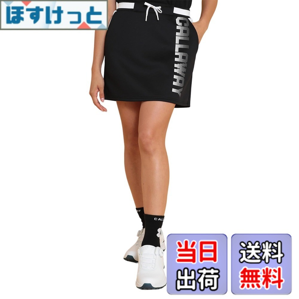 【貨物輸送無料】Callaway(キャロウェイ) レディース スコート(エニタイムスウェット) / ゴルフ / C24228205レディース 色：1010_黒いこと、大きさ：L