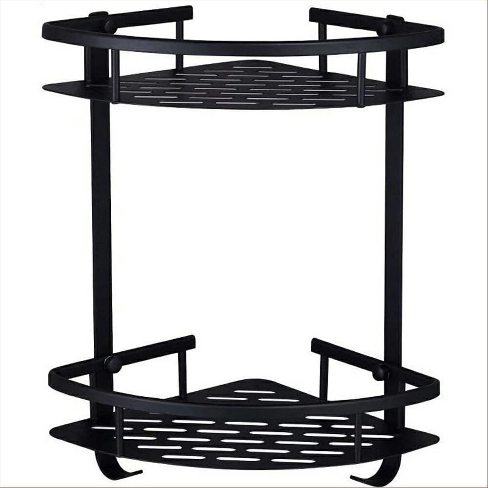 絶対一番安い 100円off P2倍 バスラック シャンプーラック 二段 錆びない シャワーラック 棚 ボルトラック 壁面収納 壁掛け アルミ カビ防止 収納 収納棚 バスカウンター 穴開け不要 大容量 水切り おしゃれ シンプル お風呂場 キッチン 洗面所 送料無料 Qdtek Vn