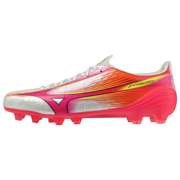 【一般受け商いもの】ミズノ MIZUNO メンズ レディース 蹴球 スパイク シューズ ミズノアルファ 3 ELITE 白いこと×さくら色