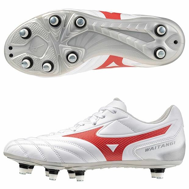 ワイタンギ 2 CL　ホワイト&times;レッド　【MIZUNO|ミズノ】ラグビースパイクr1ga240160｜Hosoi Sports