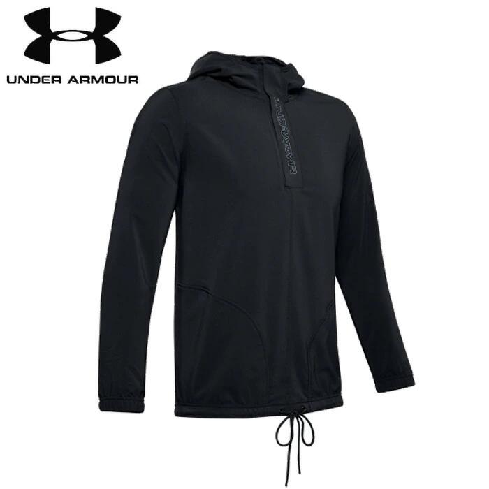under_armour/アンダーアーマー バスケットボール トップス [1343010-001 UAベースラインウーブンジャケット] フード_ハーフファスナー2019fw