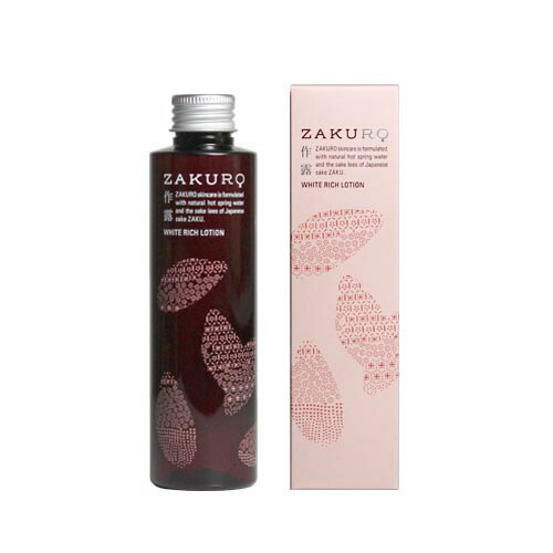 【定期購入】ZAKURO作露ホワイトリッチローション〈150ｍL〉＆エマルジョン〈100ｍL〉セット高級日本酒「作」の酒粕エキスと榊原温泉水を融合した化粧水＆乳液女性用化粧水 乳液 酒粕 温泉水 日本酒 作 ZAKU