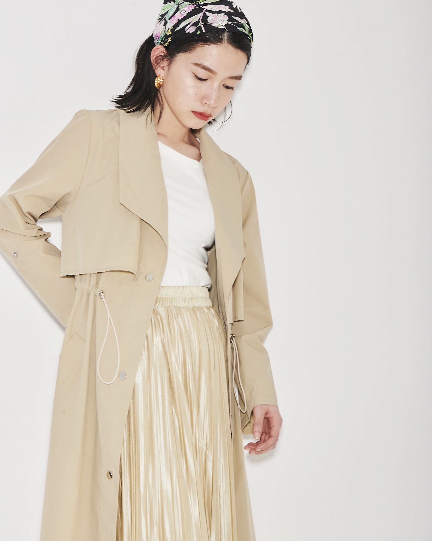 楽天市場 セール Mサイズ ナイロンロング トレンチコートレディース Toucher Du Brise トウシェドブリーズ 婦人服 ファッション代 30代 40代 人気コーデ おしゃれ 中国 韓国風 通販 返品交換不可 Hot Air