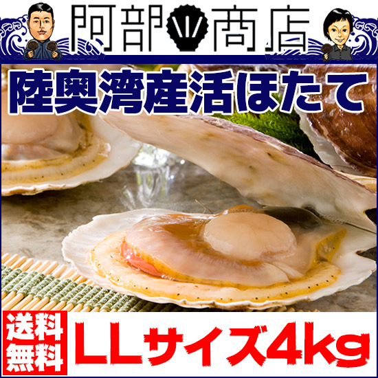 お中元 ギフト 送料無料 青森県 陸奥湾産 活ほたて ホタテ ほたて貝 Llサイズ4kg前後 ホタテ 殻付き お歳暮 ギフト お刺身用 活ホタテ貝 帆立 産地直送 青森ホタテ 1ページ ｇランキング