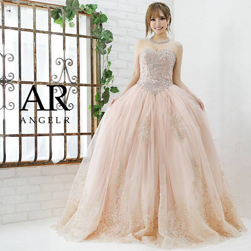 再入荷 [AngelR アッパー/ビジュー/ヘムフラワー/レース/ウェディング/バースデイ/ドレス/ エンジェルアール AR22101 []