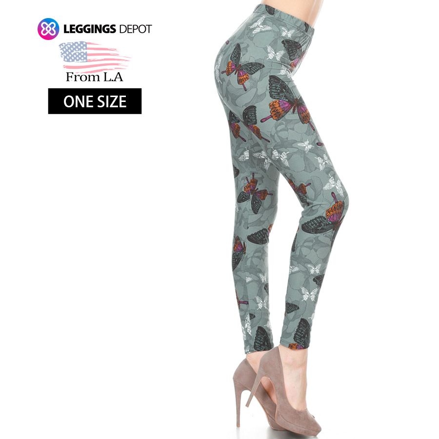 【楽天市場】ピーチスキン バタフライ柄 蝶プリント ハイウエスト レギンス ジェギンス スパッツ レギパン レディース Butterfly