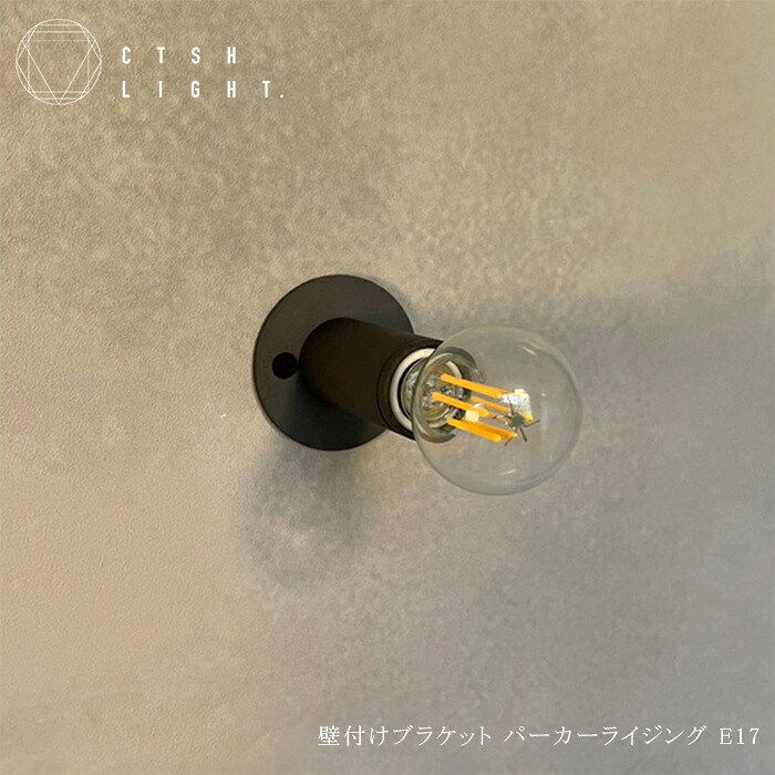 ブラケットライト【受注生産品】CTSH LIGHT 壁付けブラケット　パーカーライジング　E17照明 ライト ブラケットライト 真鍮 ライト ブラス 壁付け照明 金属照明 キッチン ダイニング CTSH LIGHT