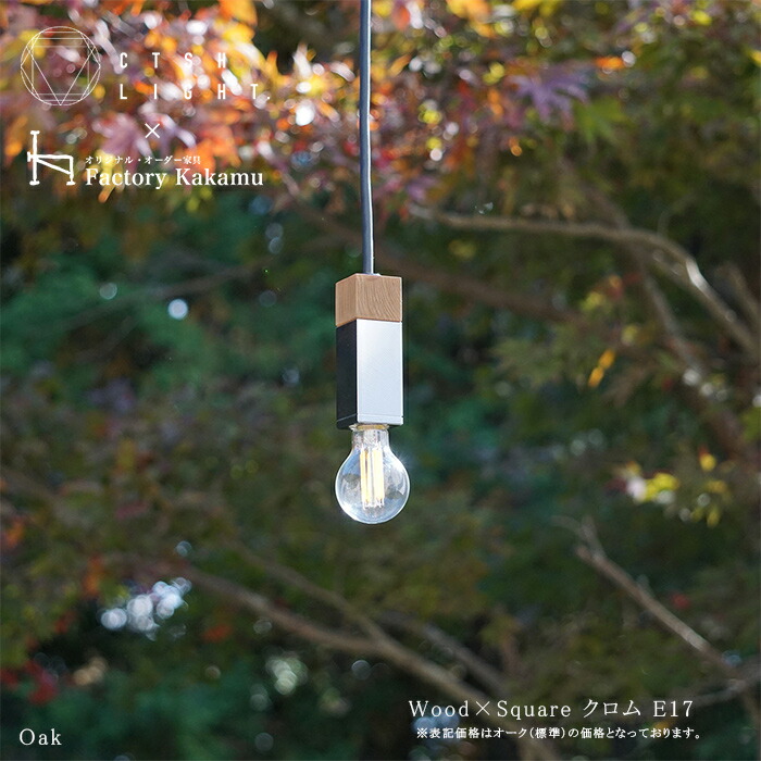 シャンデリヤ点火装置【受注生み出すこと品】CTSH LIGHT Wood×SQUARE Cr工業  E17 点火装置 今めかしい 点火装置 点火装置 金管楽器 金属元素 金属元素点火装置 勝手もと 夕ご飯 CTSHLIGHT CTSH