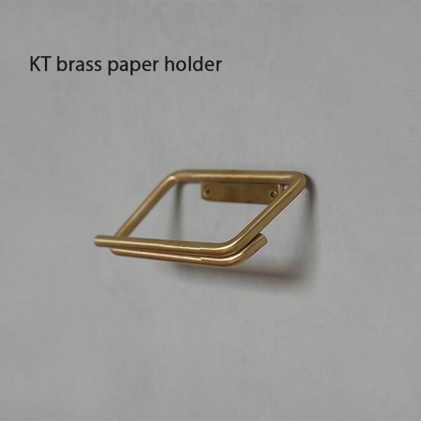 KT brass paper holder ちり紙保持者 調査報告保持者金管楽器 金管楽器 金管楽器 室内用便器 壁  調度品 室内装飾 ひな形 今めかしい
