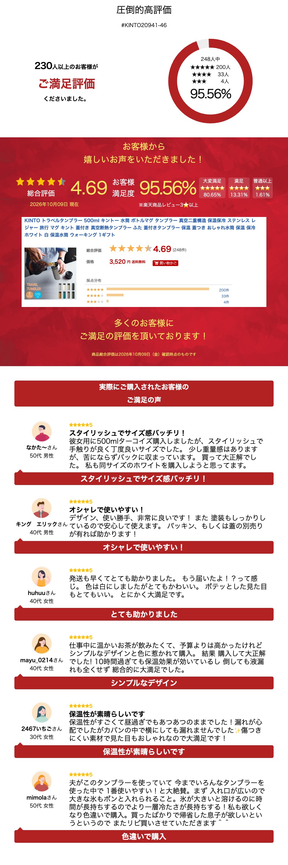 KINTO トラベルタンブラー 500ml（3枚目）