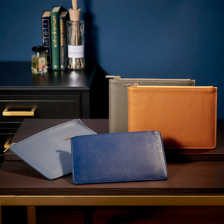 楽天市場】レザー ポーチ 小物入れ 化粧ポーチ 本革 高級牛革