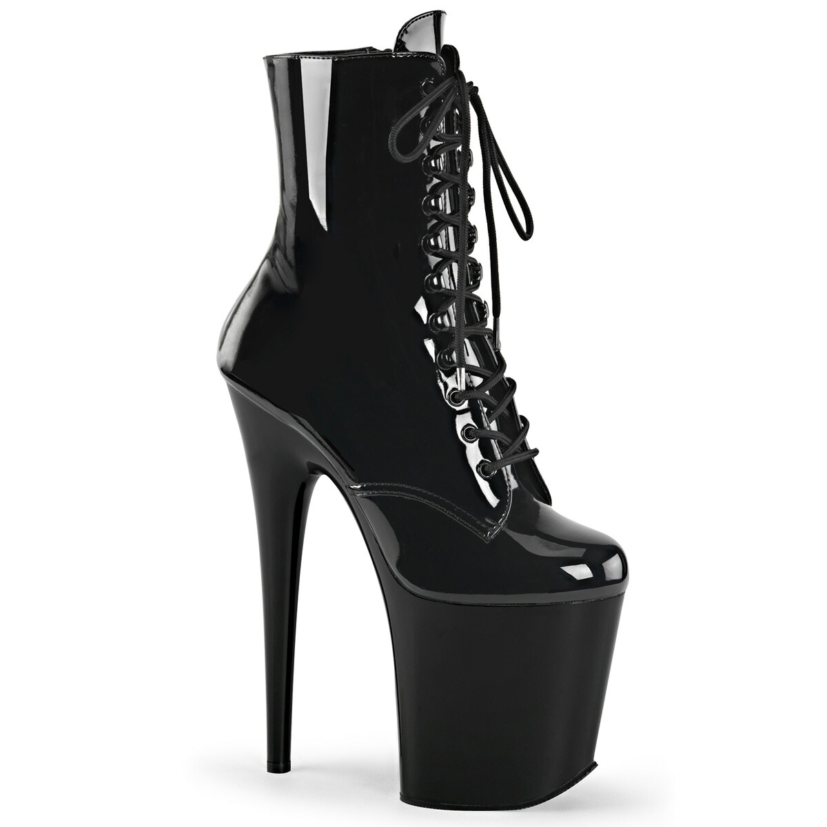 PLEASER　FLAMINGO-1020　レディース プラットフォーム レースアップ アンクルブーツ