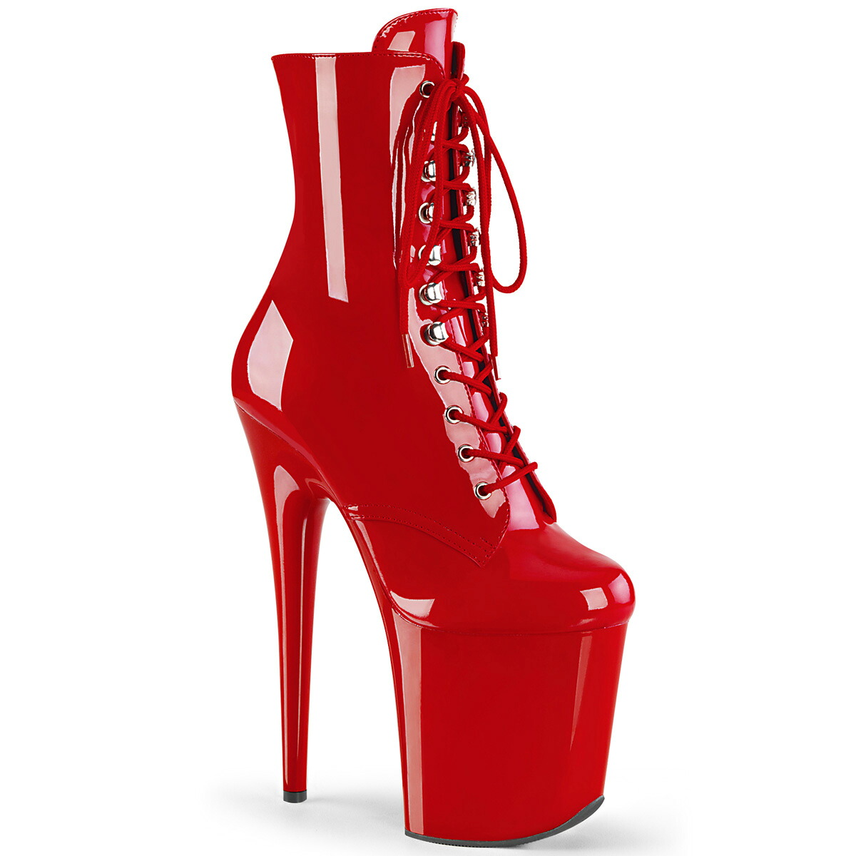 PLEASER FLAMINGO-1020 レディース プラットフォーム レースアップ アンクルブーツ|HOT GIRL