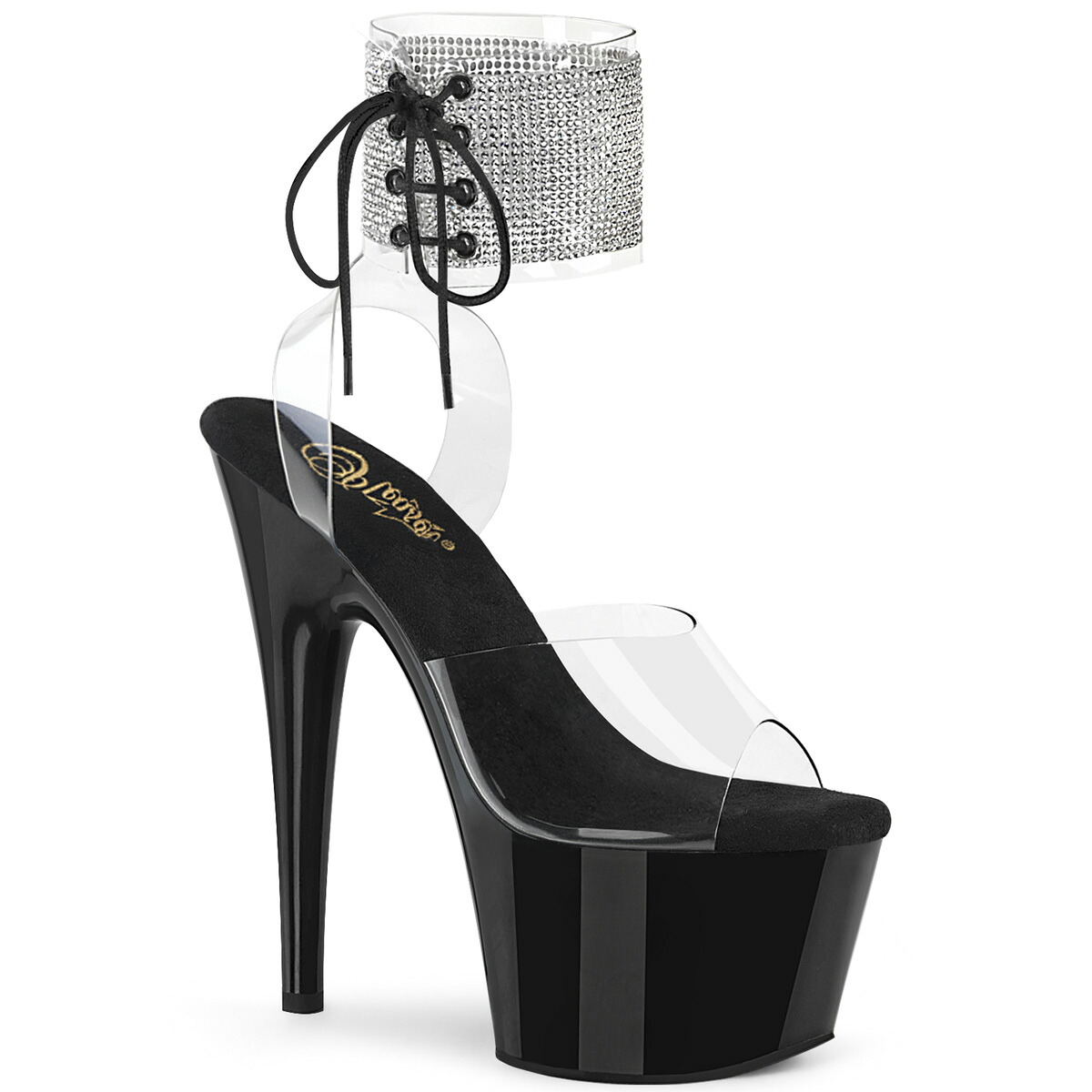 PLEASER　ADORE-791-2RS プリーザー レディース プラットフォーム ラインストーン アンクルカフ サンダル