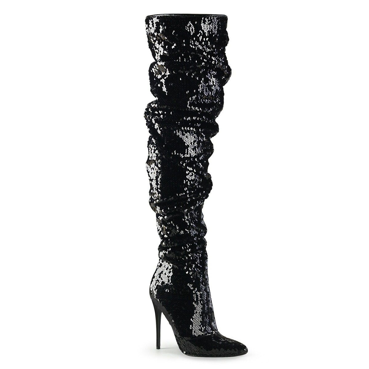 PLEASER COURTLY-3011 レディース シークイン シャーリング オーバーザニーブーツ 14,629円