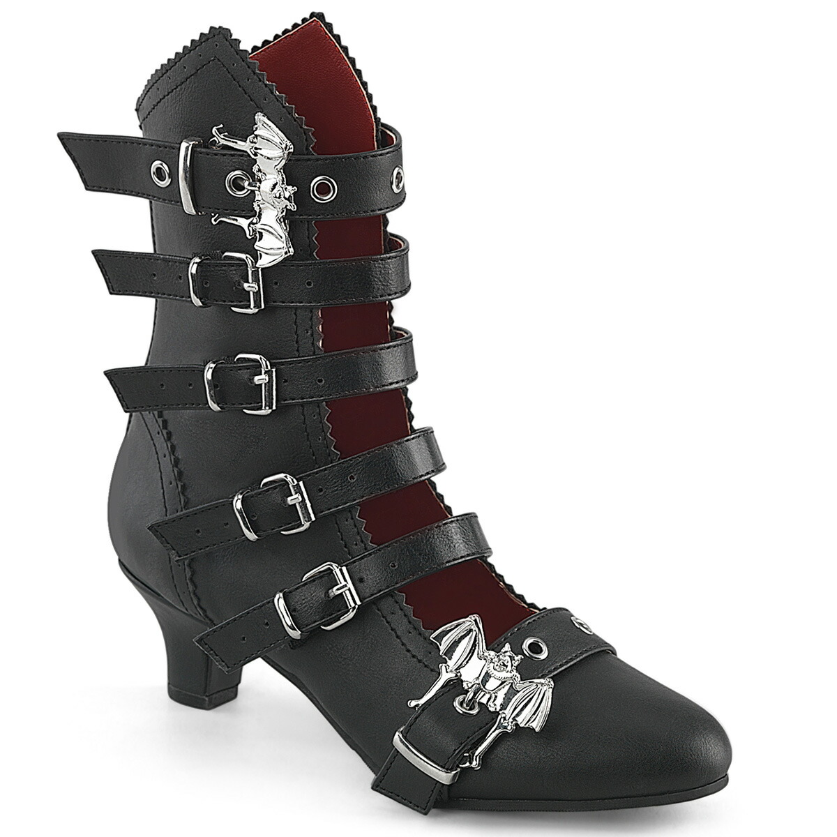 BORDELLO by PLEASER FLORA-1035 プリーザー レディース ゴスパンク 野球バット バックルストラップ 二分の一ブーツ レインシューズ・長靴-レディース靴