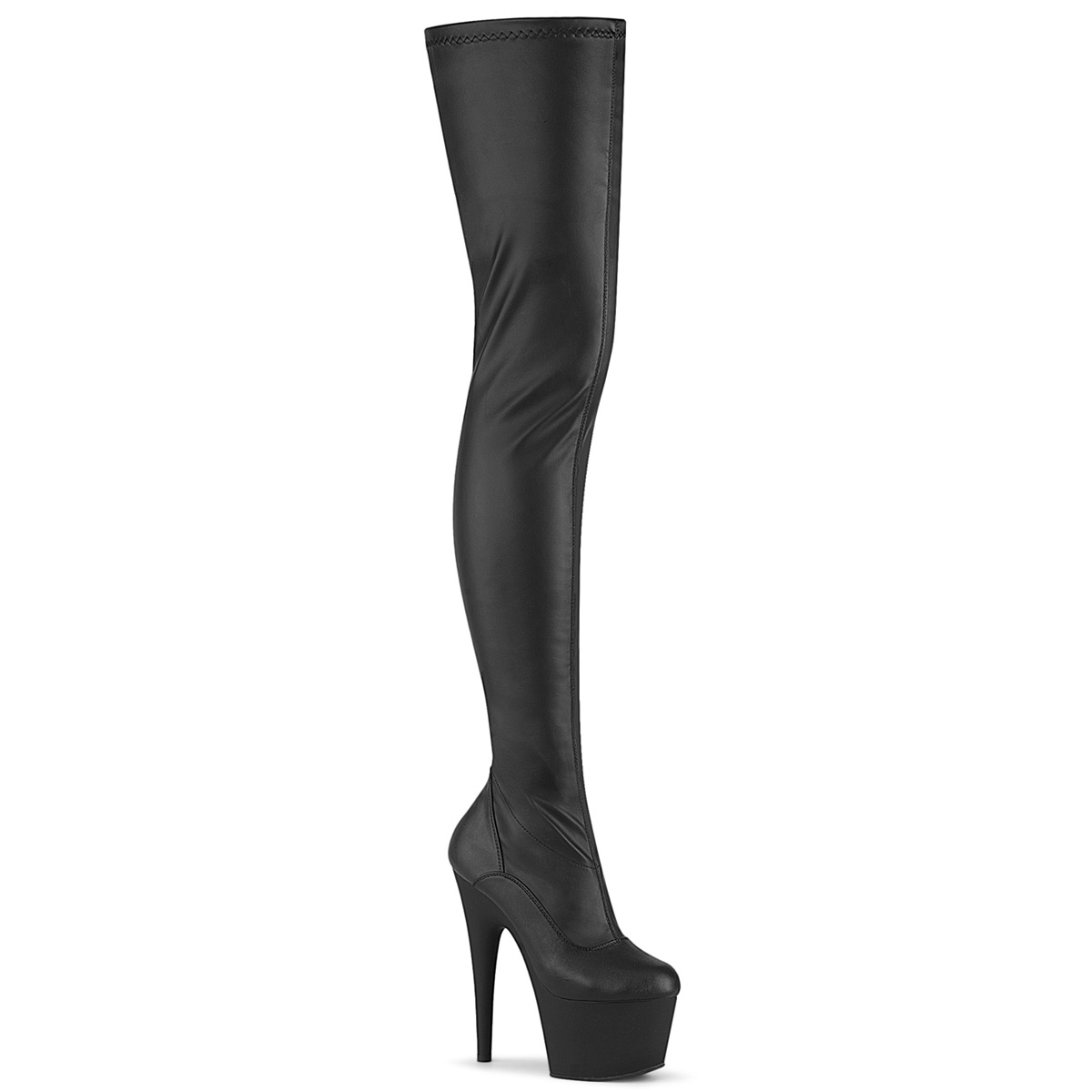 PLEASER　ADORE-4000　レディース プラットフォーム ストレッチ クロッチ サイハイブーツ