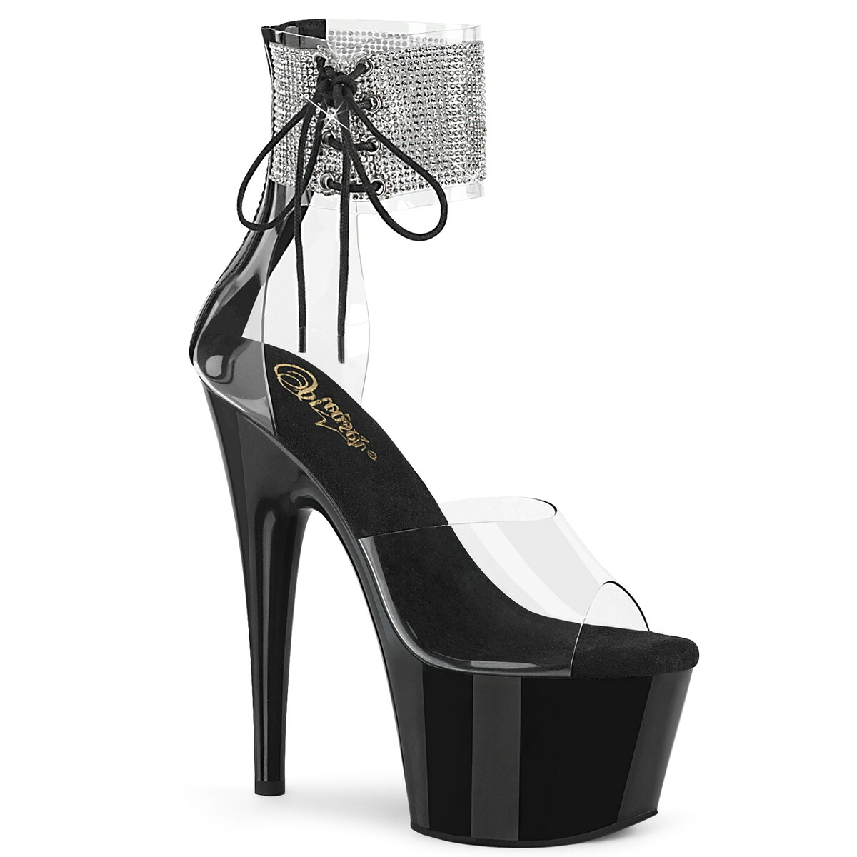 PLEASER　ADORE-724RS プリーザー レディース プラットフォーム ラインストーン アンクルカフ サンダル
