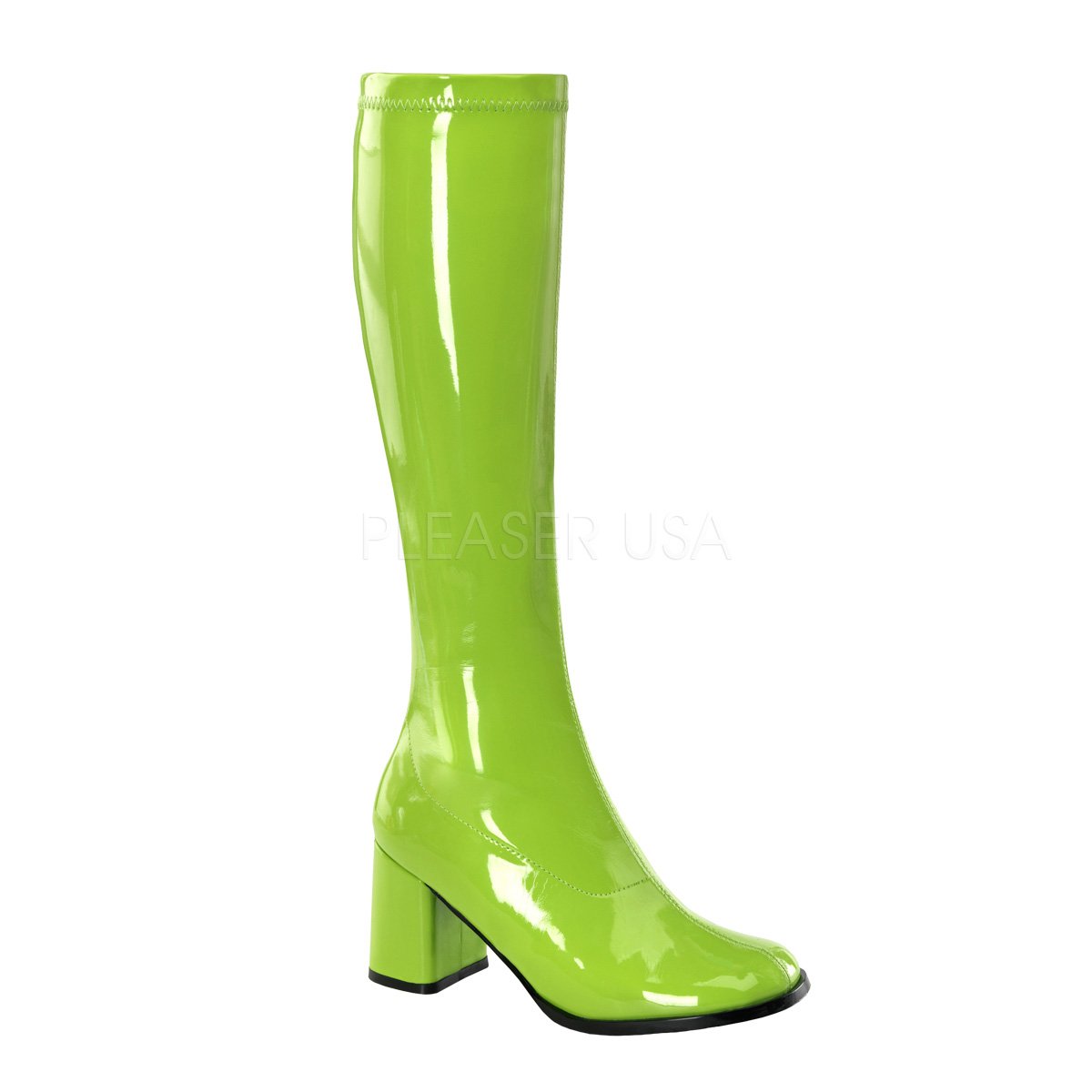 Funtasma by PLEASER GOGO-300 レディース ブロックヒール ゴーゴー ストレッチ ニーブーツ