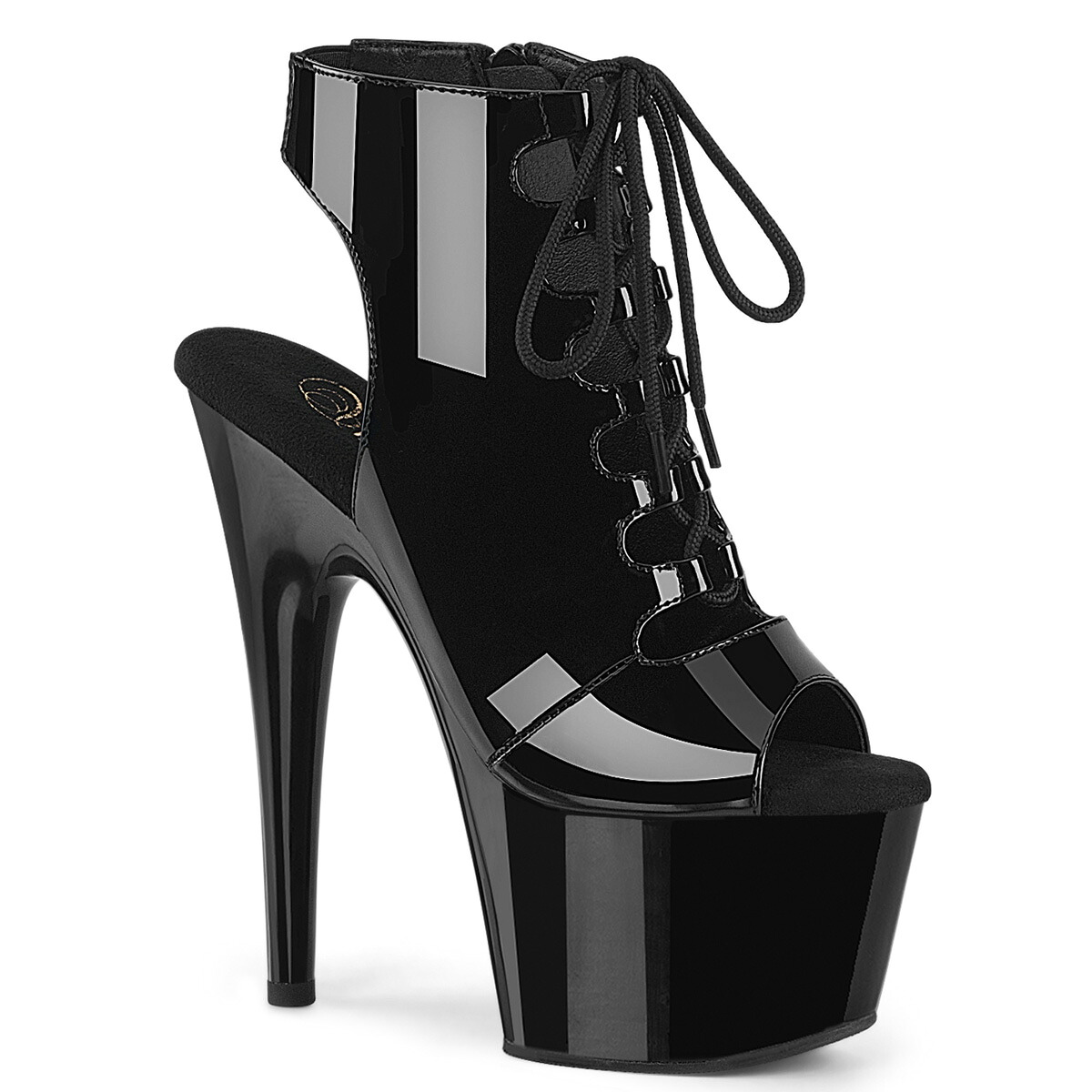 PLEASER　ADORE-700-20　レディース プラットフォーム オープントゥ＆ヒール レースアップ ブーティ｜HOT GIRL
