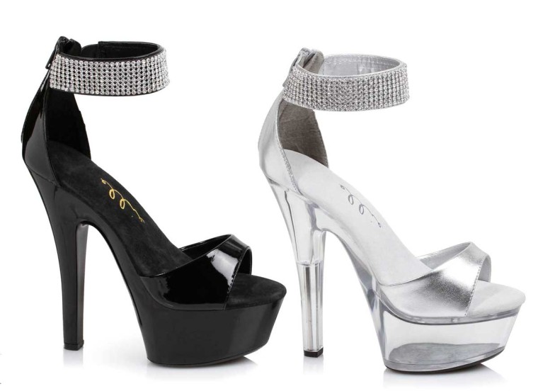 Ellie Shoes 609-HAVEN Rhinestones Ankle Cuff Sandal レディース プラットフォーム ラインストーン アンクルカフ サンダル