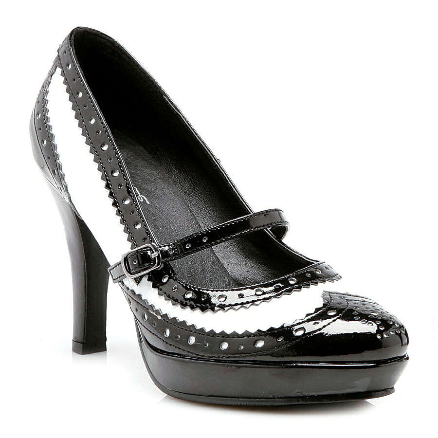 1031 by Ellie Shoes 414-FLAPPER Women  Pointy Toe Pump レディース 2トーン メリージェーン パンプス ハロウィンコスプレ フラッパー メイド
