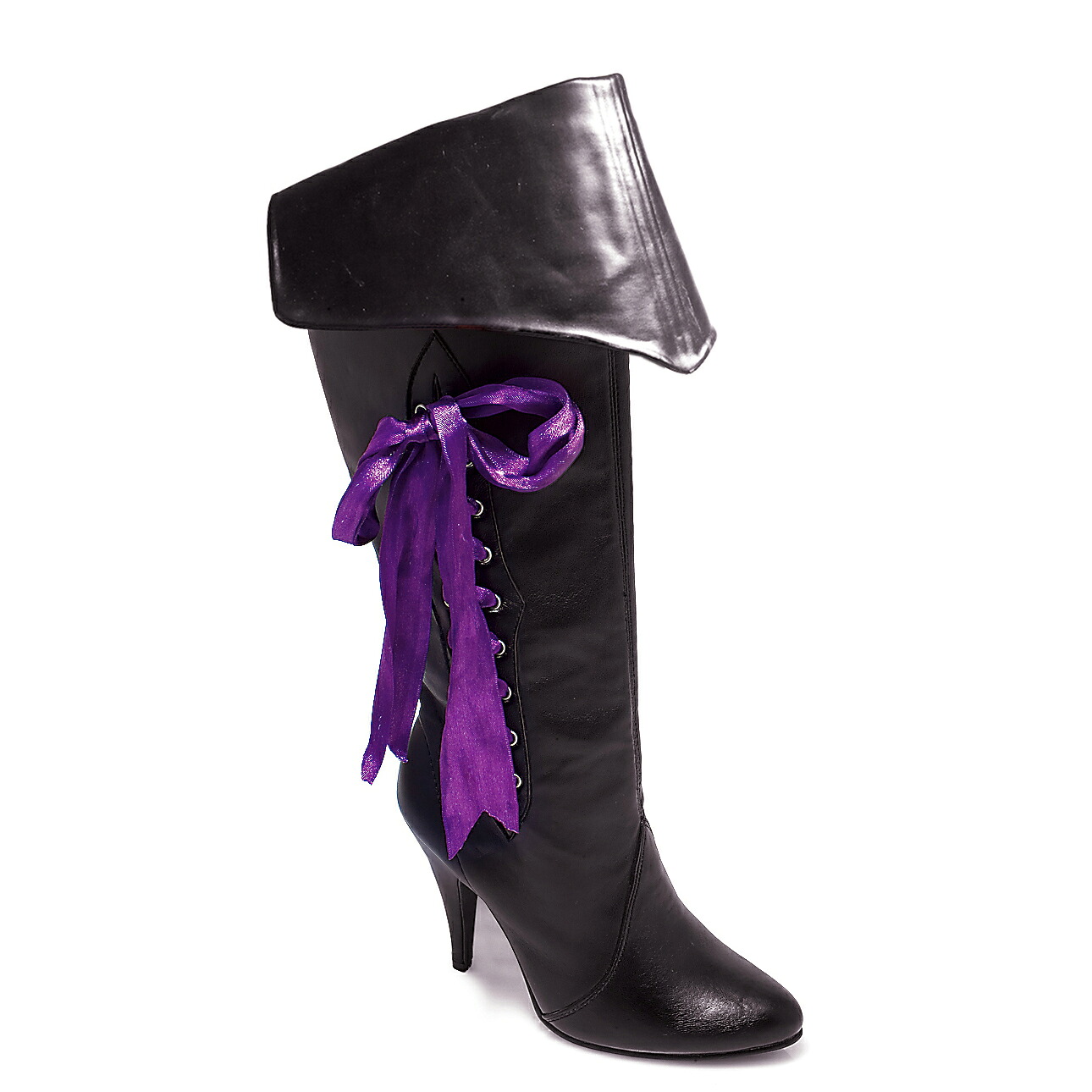 1031 by Ellie Shoes 418-PIRATE Women's Pirate Boot W/3 Ribbons レディース サイドリボン ニーハイ ブーツ ハロウィンコスプレ パイレーツ ウィッチ