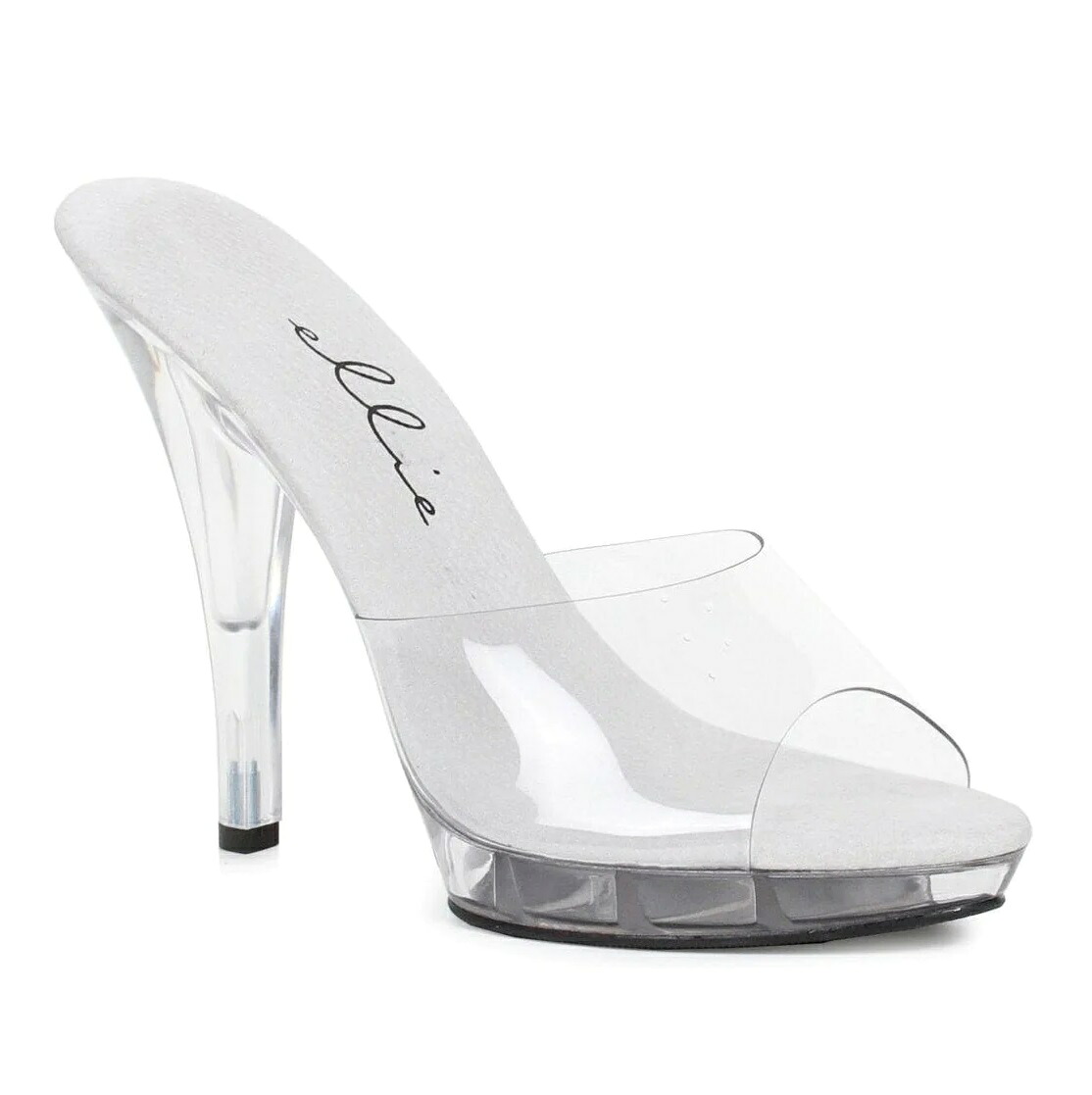 Ellie Shoes 521-VANITY-W Clear Wide Width Mule レディース ワイド幅 クリア ミュール