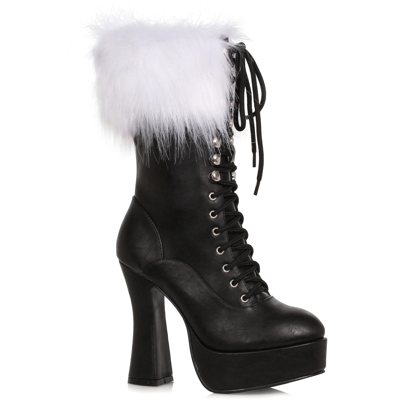 【楽天市場】Ellie Shoes 557-JOY Women’s Santa Boot with Laces & Faux Fur ...