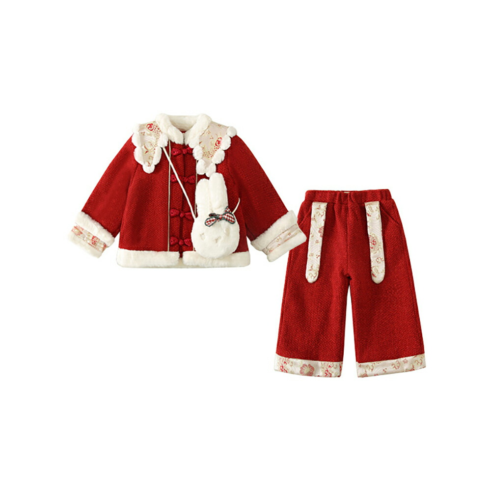 漢服の御姉さん 冬服 赤ちゃんの中国風 唐服のクリスマス お正月 乳飲み子の満1歳のお召しもの