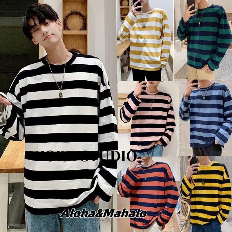ボーダー柄長袖トレーナー 楽天市場】S-6L ゆるTシャツ ボーダー柄 メンズ レディース